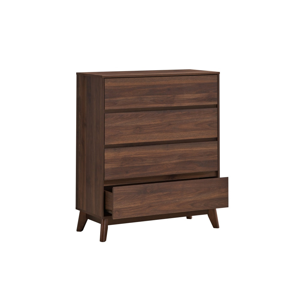 Killian Chest Of 4-Drawers Tallboy Storage Cabinet - Walnut Drawers Fast shipping On sale