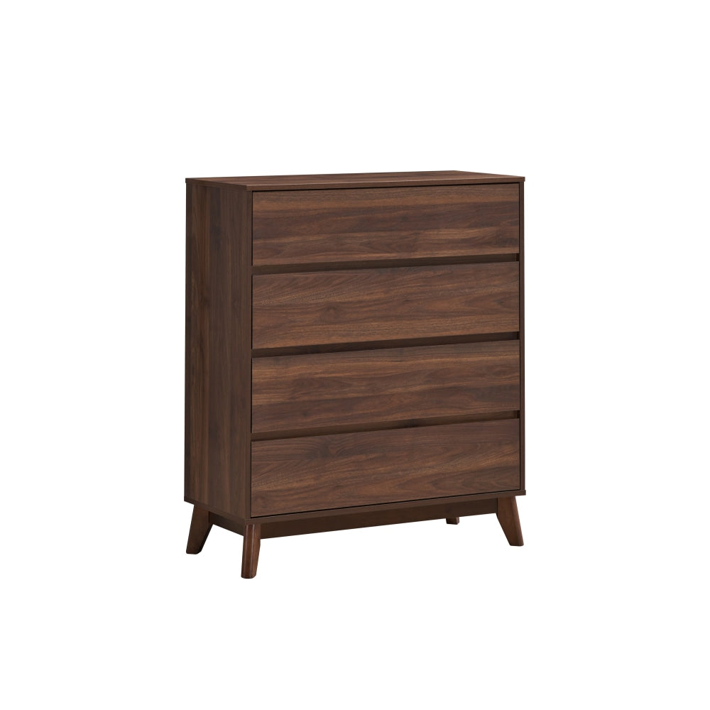 Killian Chest Of 4-Drawers Tallboy Storage Cabinet - Walnut Drawers Fast shipping On sale