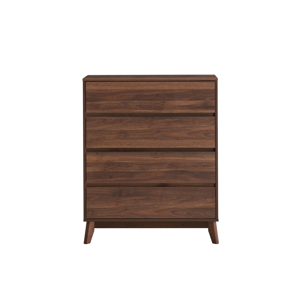 Killian Chest Of 4-Drawers Tallboy Storage Cabinet - Walnut Drawers Fast shipping On sale