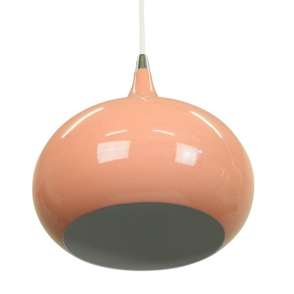 Kirby Inverted Bowl Metal Cord Drop Pendant Light Lamp - Beige Red Fast shipping On sale