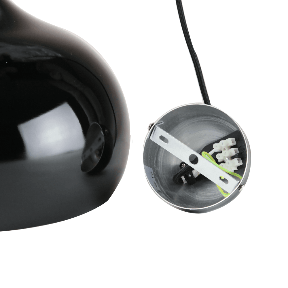 Kirby Inverted Bowl Metal Cord Drop Pendant Light Lamp - Black Fast shipping On sale