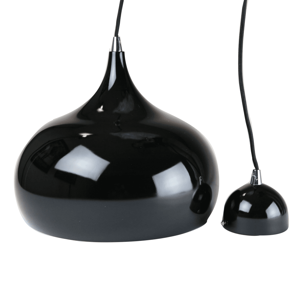 Kirby Inverted Bowl Metal Cord Drop Pendant Light Lamp - Black Fast shipping On sale