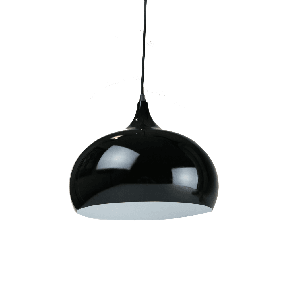 Kirby Inverted Bowl Metal Cord Drop Pendant Light Lamp - Black Fast shipping On sale