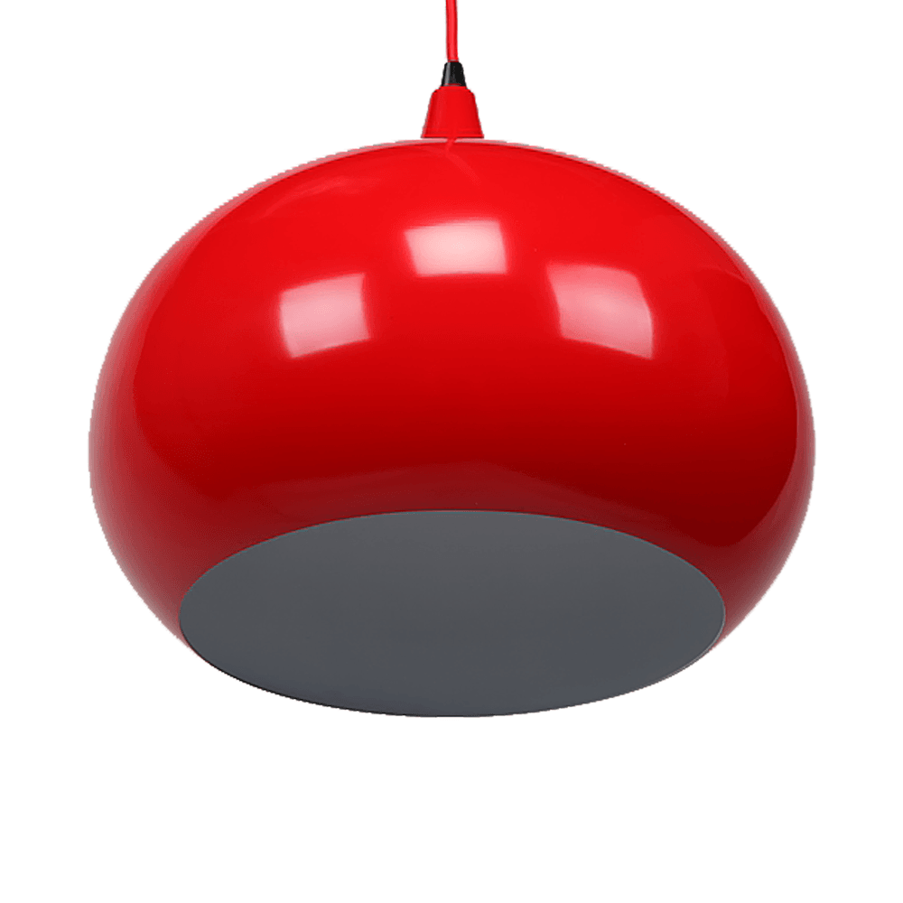 Kirby Inverted Bowl Metal Cord Drop Pendant Light Lamp - Flame Red Fast shipping On sale