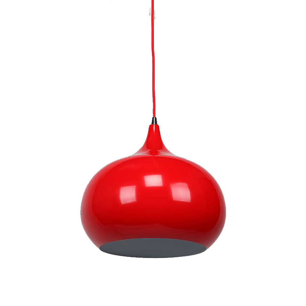 Kirby Inverted Bowl Metal Cord Drop Pendant Light Lamp - Flame Red Fast shipping On sale