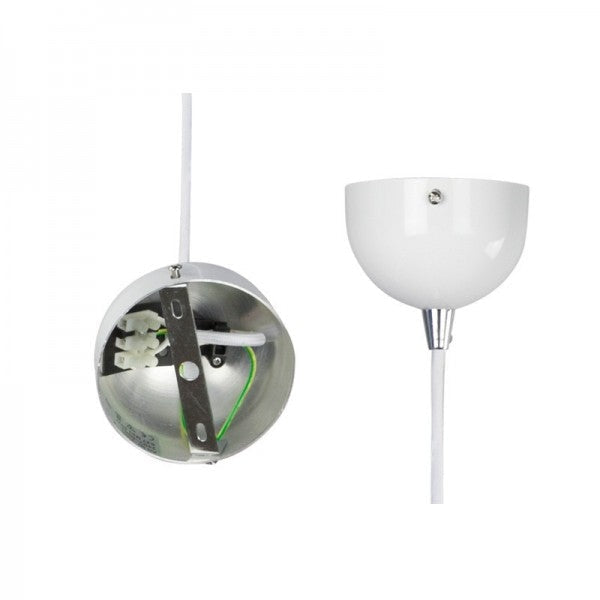 Kirby Inverted Bowl Metal Cord Drop Pendant Light Lamp - White Fast shipping On sale