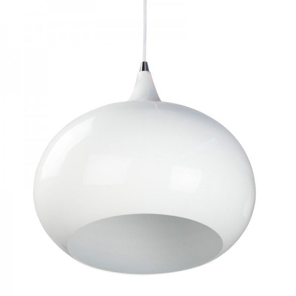 Kirby Inverted Bowl Metal Cord Drop Pendant Light Lamp - White Fast shipping On sale