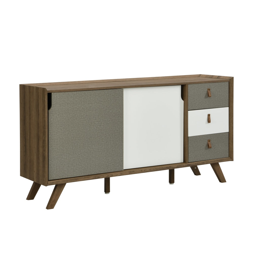 Kruz Buffet Unit Sideboard Storage Cabinet W/ 2-Doors 3-Drawers - Walnut & Fast shipping On sale