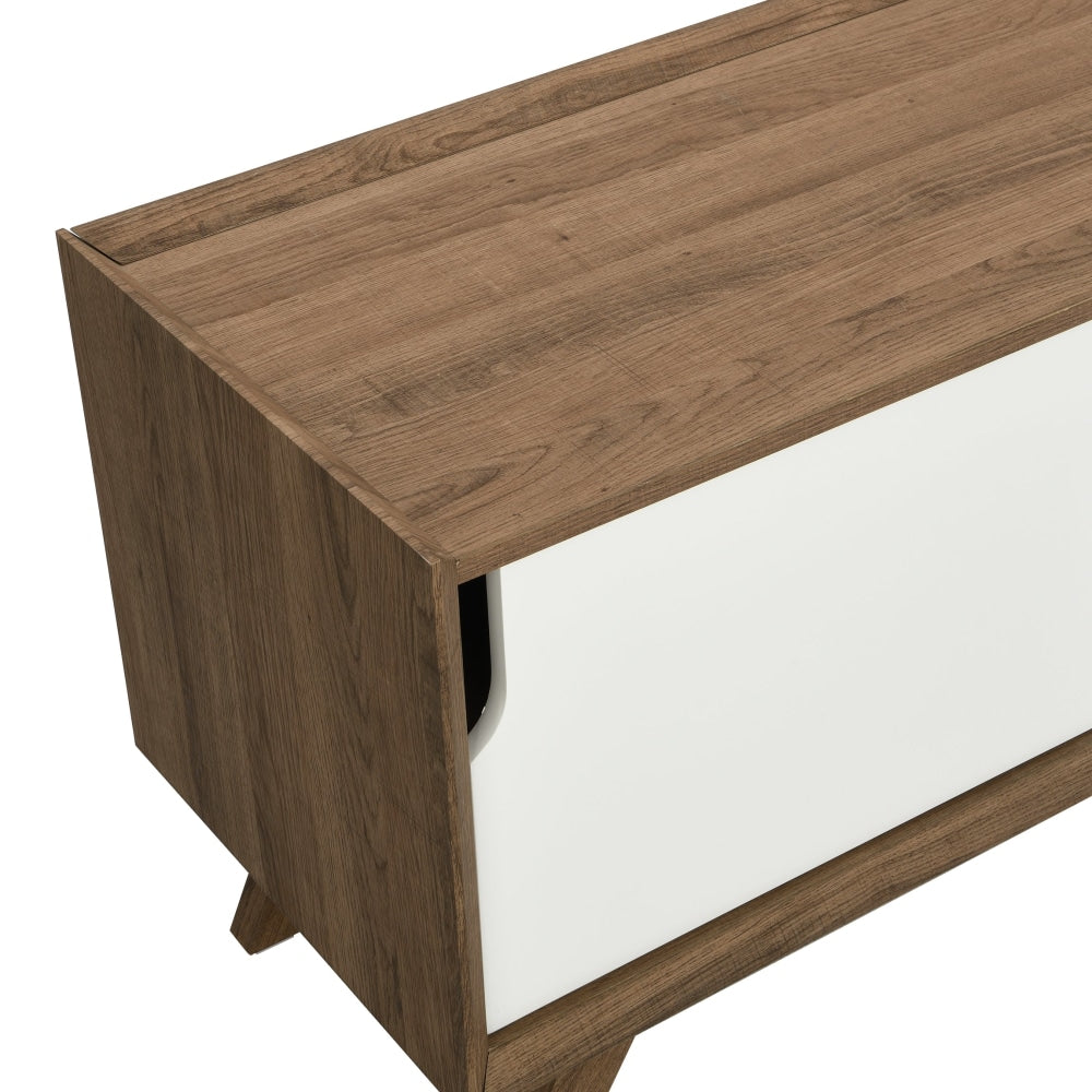 Kruz Lowline TV Stand Entertainment Unit W/ 2-Door 2-Drawers - Walnut Fast shipping On sale