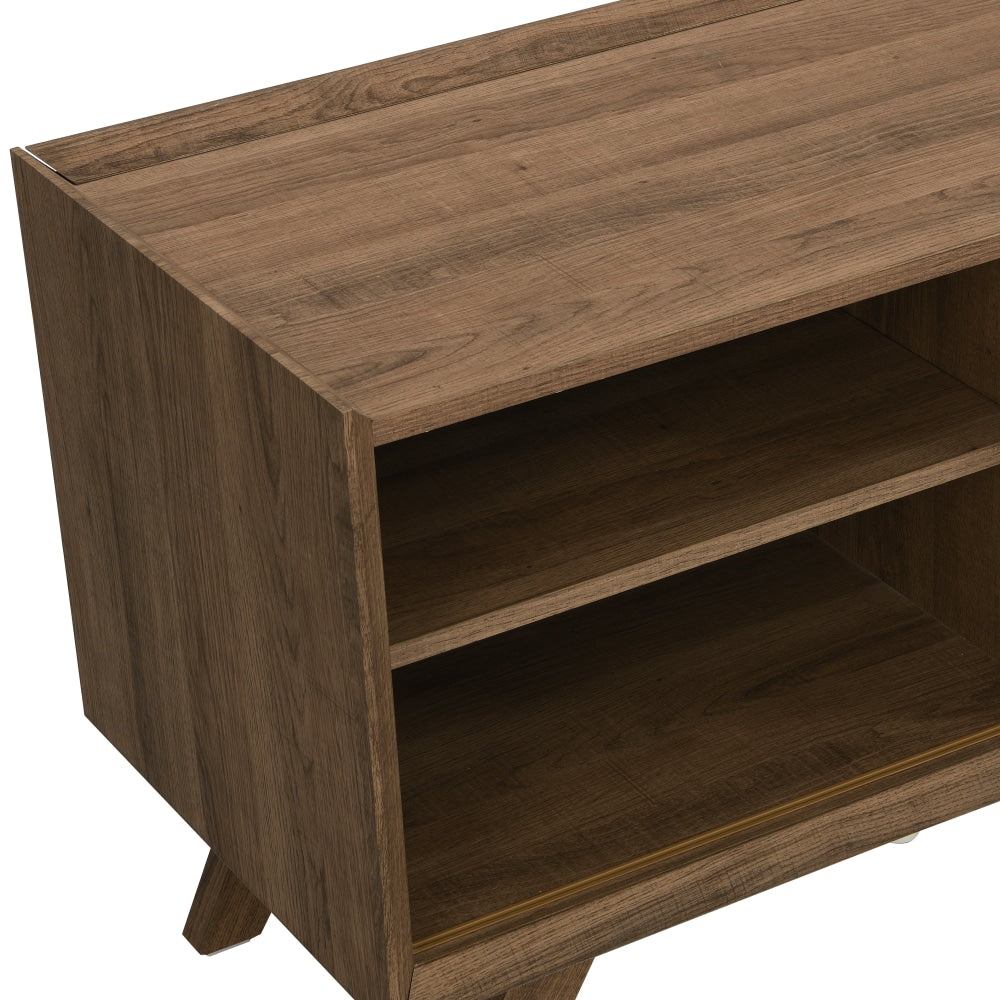 Kruz Lowline TV Stand Entertainment Unit W/ 2-Door 2-Drawers - Walnut Fast shipping On sale