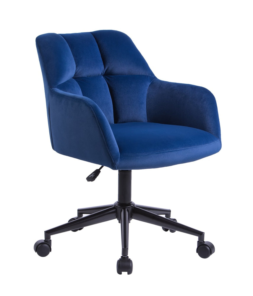 Kudos Premium Velvet Fabric Executive Office Work Task Desk Computer Chair - Blue Fast shipping On sale