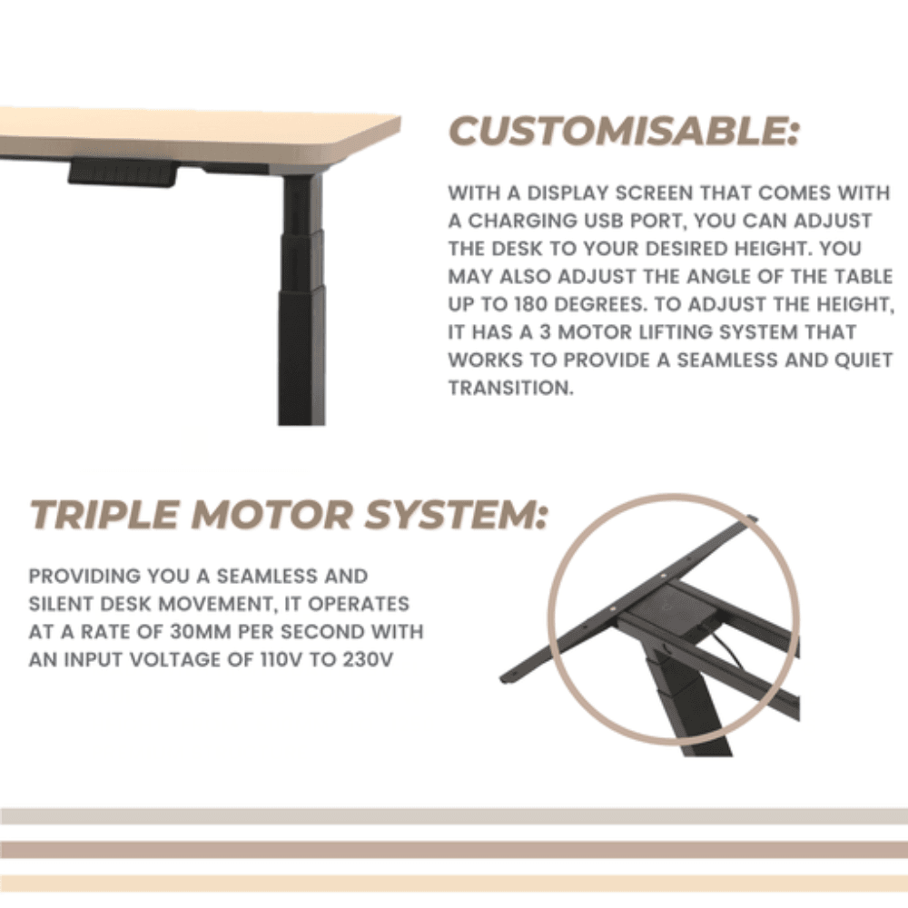 L-Shaped Motorized Standing Desk Frame Only Office Fast shipping On sale