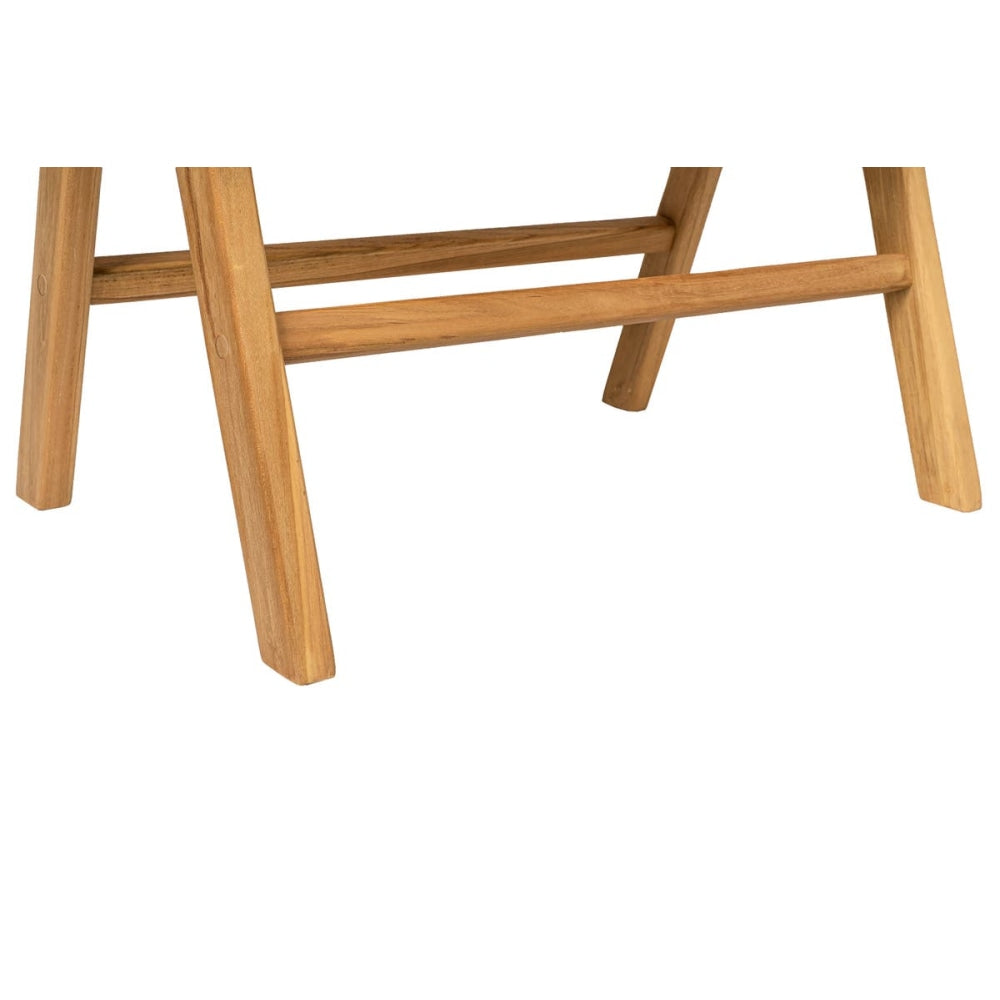 Leana Teak and Rattan Low Stool Dining Kitchen Bench Seat - Natural Fast shipping On sale