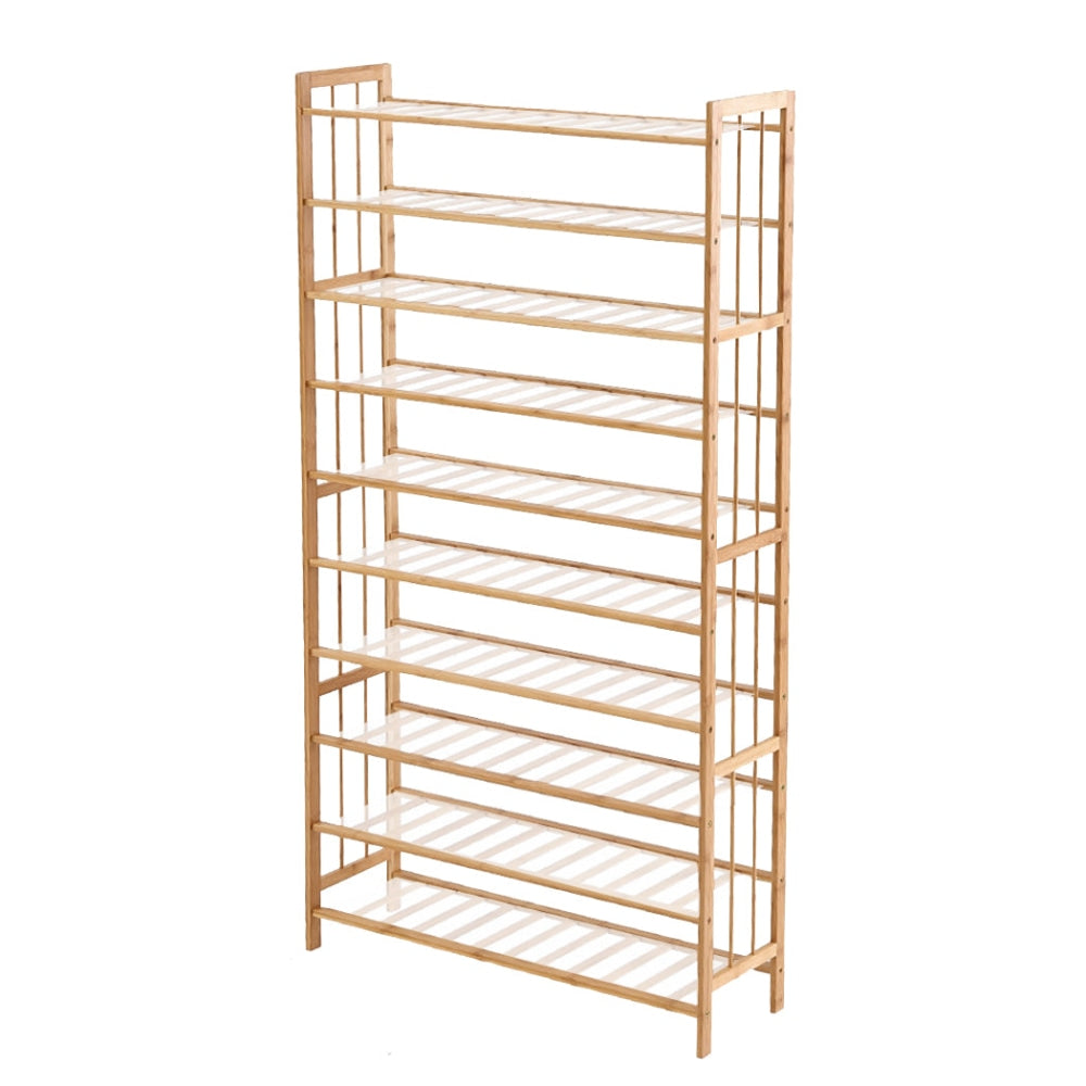 Levede 10 Tiers 80cm Wide Bamboo Shoe Rack Storage Wooden Organizer Shelf Stand Cabinet Fast shipping On sale