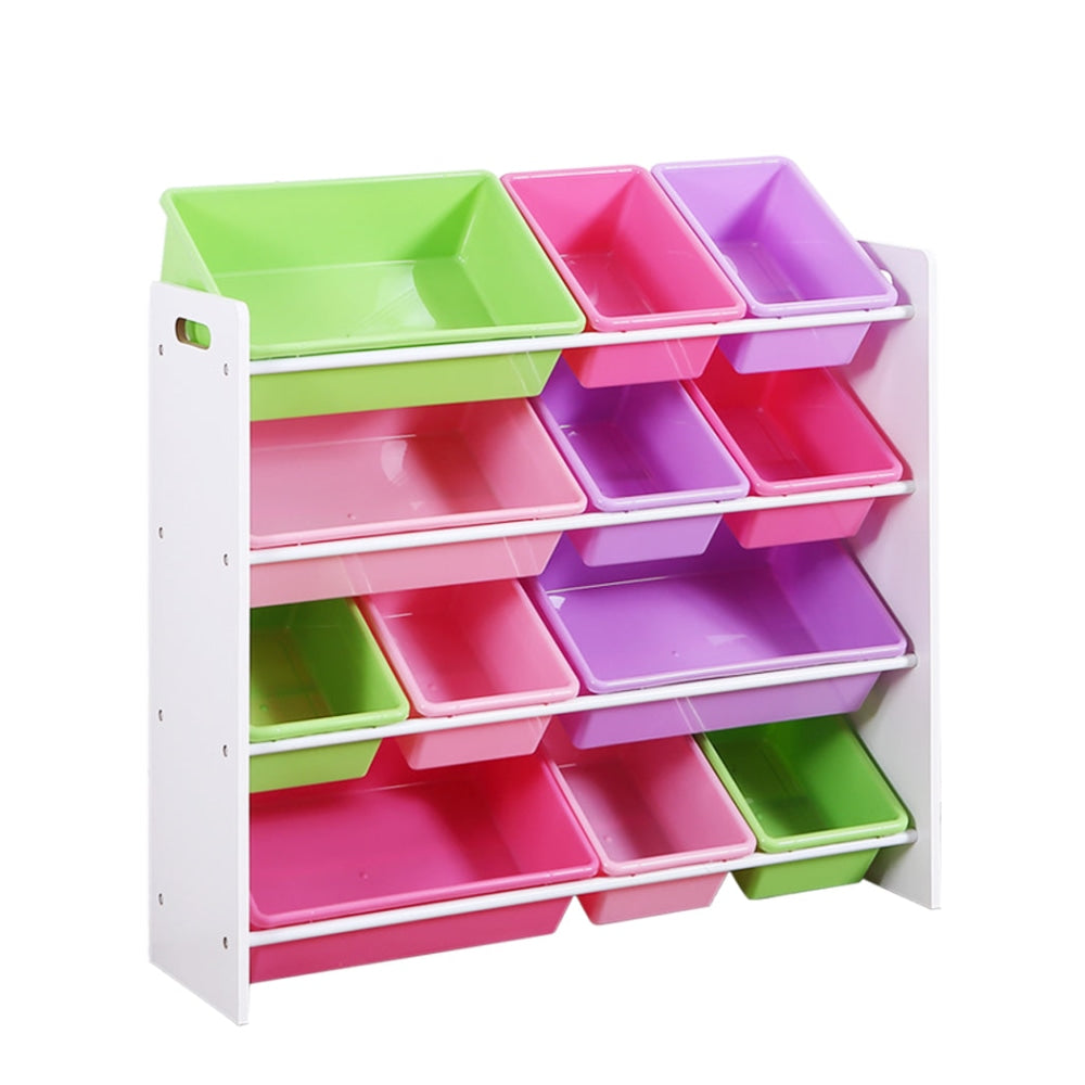 Levede 12Bins Kids Toy Box Bookshelf Organiser Display Shelf Storage Rack Drawer Furniture Fast shipping On sale
