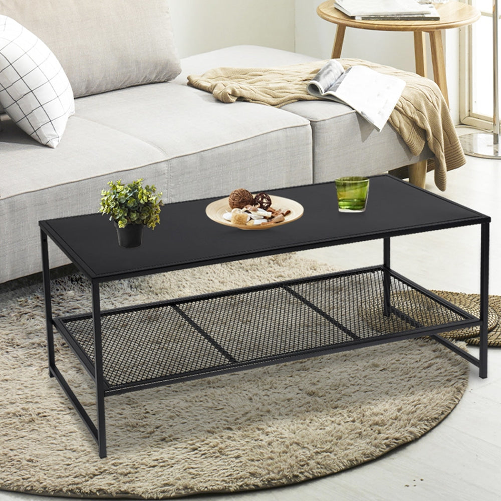 Levede 2-Tier Side Table Spacious Design Steel Home Shelf Waterproof End Fast shipping On sale