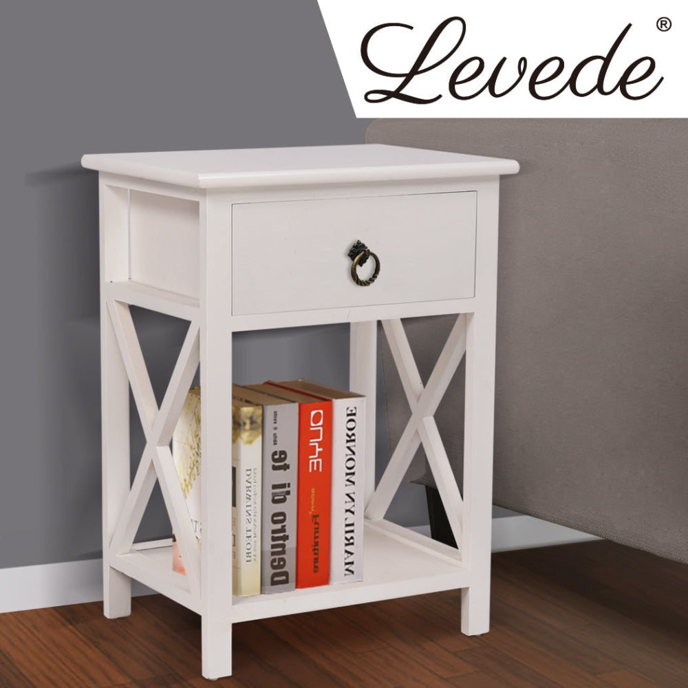 Levede 2x Bedside Tables Drawers Side Table Storage Cabinet Nightstand Bedroom Fast shipping On sale