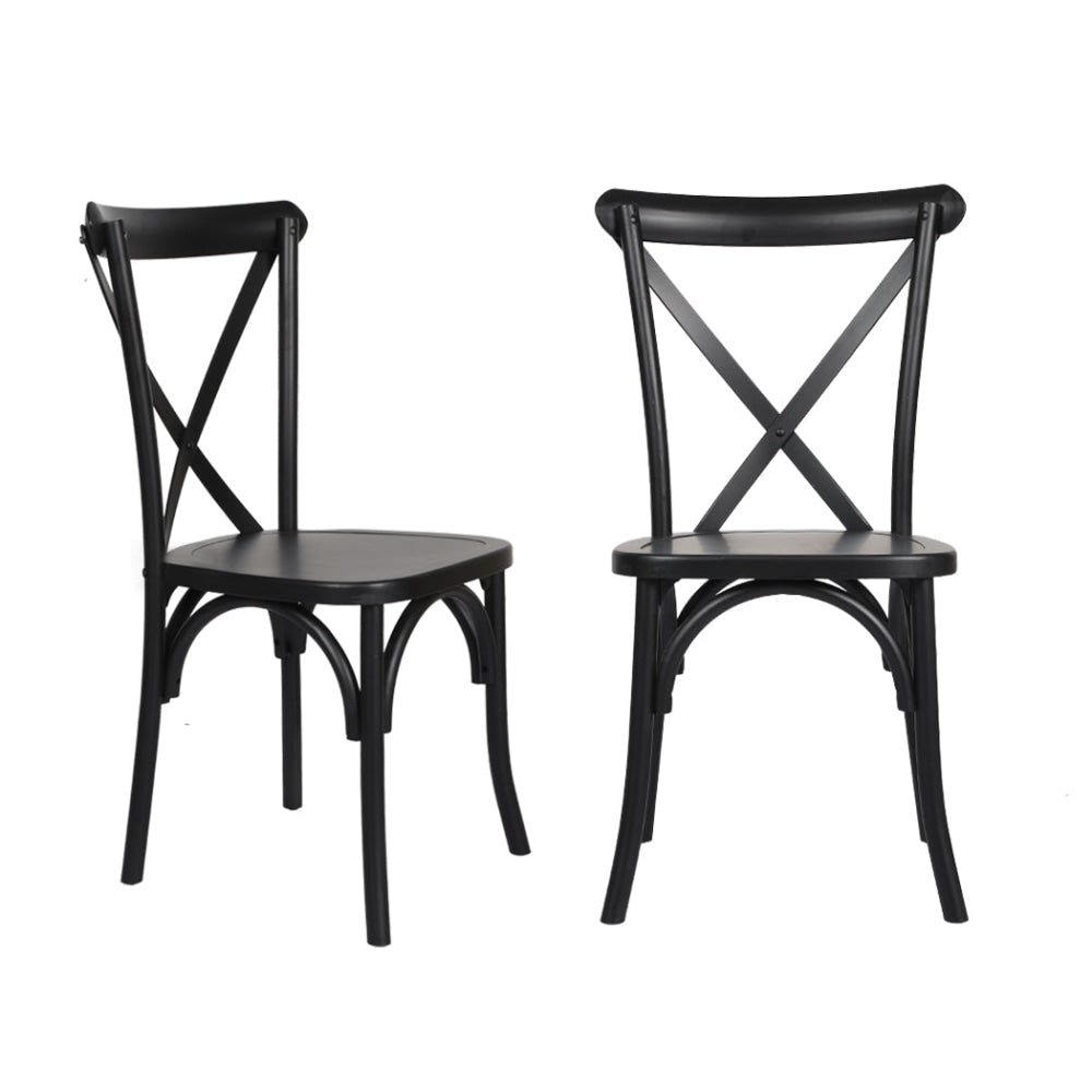 Levede 2x Dining Chairs Kitchen Table Chair Natural Wood Cafe Lounge Seat Black Fast shipping On sale
