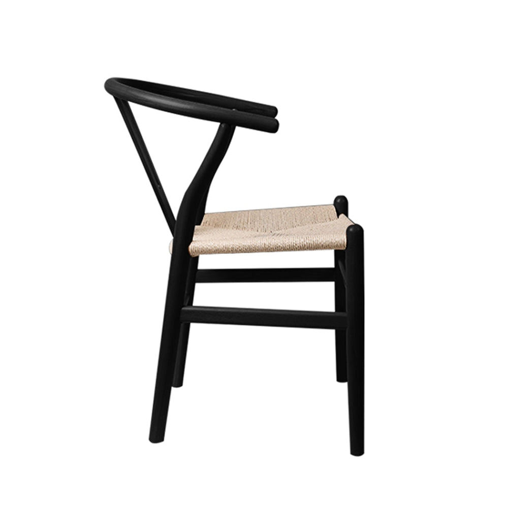 Levede 2x Dining Chairs Wooden Hans Wegner Chair Wishbone Cafe Lounge Seat Fast shipping On sale