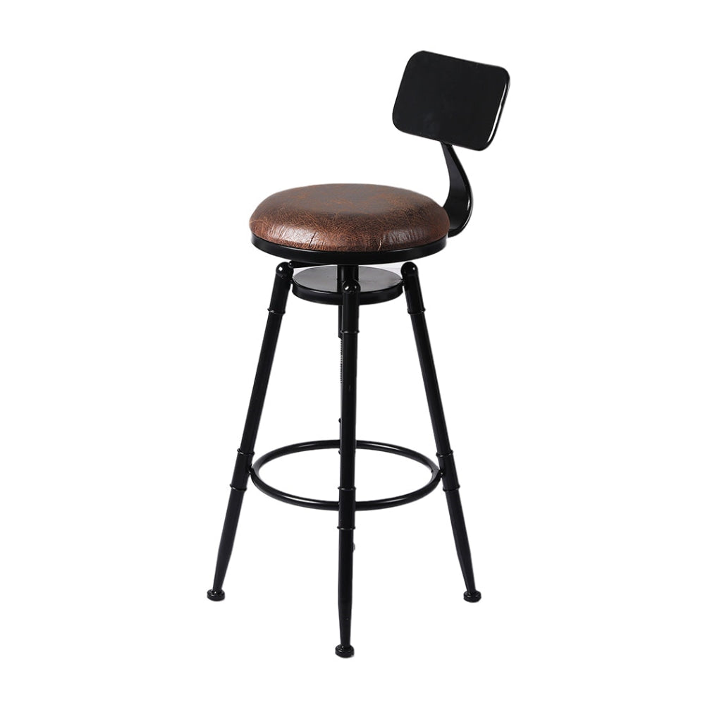 Levede 2x Industrial Bar Stools Kitchen Stool PU Leather Barstools Chairs Fast shipping On sale