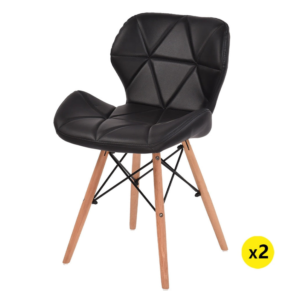 Levede 2x Retro Replica PU Leather Dining Chair Office Cafe Lounge Chairs Fast shipping On sale
