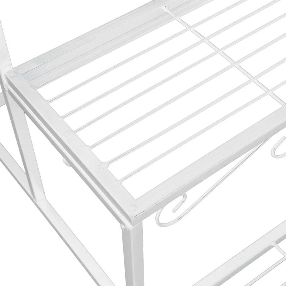 Levede 3 Tier Rectangle Metal Plant Stand Flower Pot Planter Corner Shelf White Outdoor Decor Fast shipping On sale