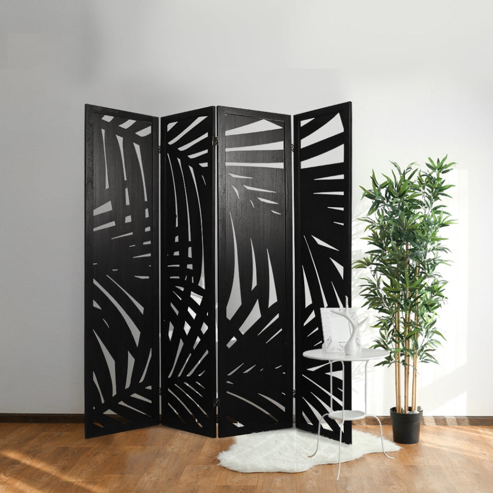 Levede 4 Panel Room Divider Folding Screen Partition Multi Sizes Wood Blcak Fast shipping On sale