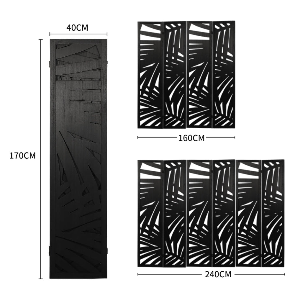 Levede 4 Panel Room Divider Folding Screen Partition Multi Sizes Wood Blcak Fast shipping On sale