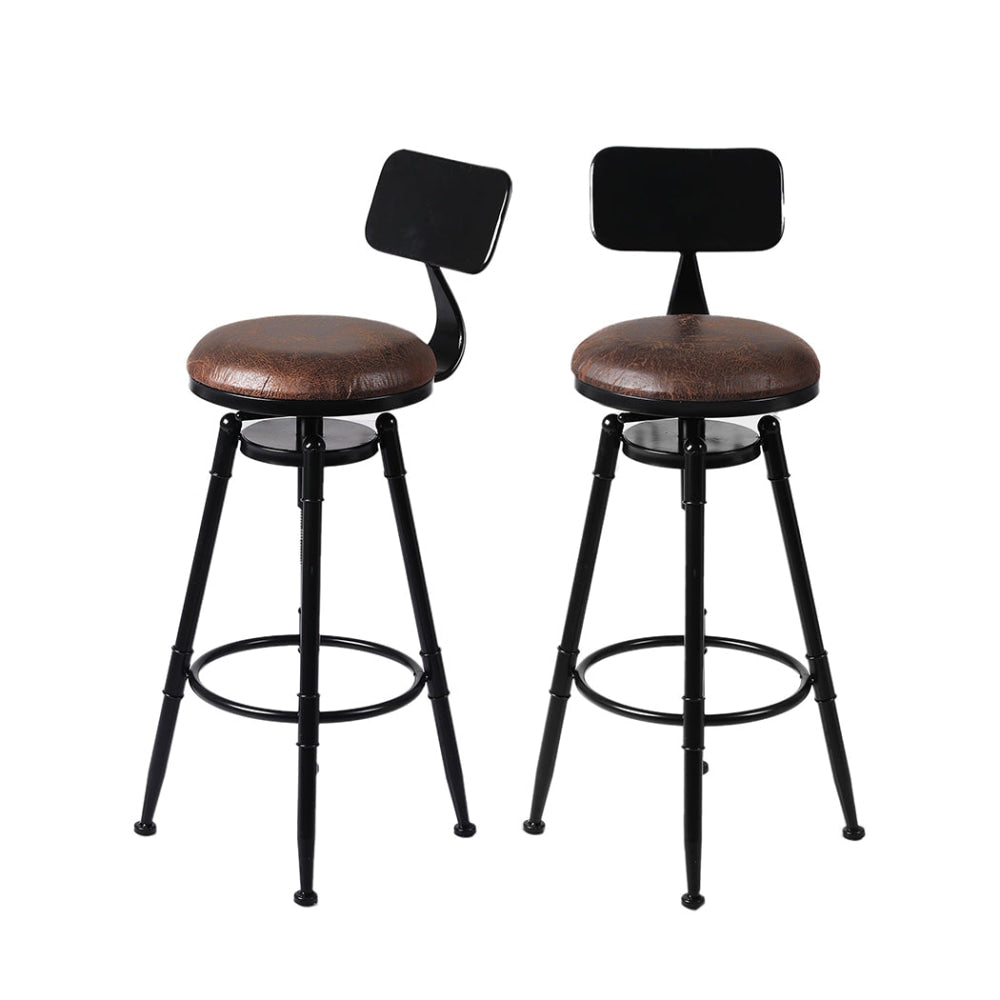 Levede 4x Industrial Bar Stools Kitchen Stool PU Leather Barstools Chairs Fast shipping On sale