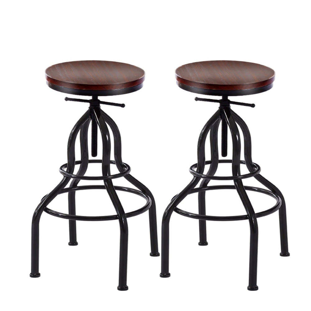 Levede 4x Industrial Bar Stools Kitchen Stool Wooden Barstools Swivel Chair Fast shipping On sale