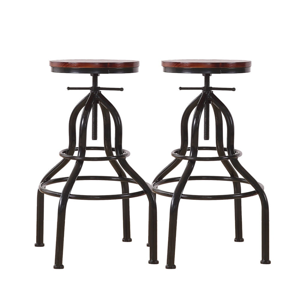 Levede 4x Industrial Bar Stools Kitchen Stool Wooden Barstools Swivel Chair Fast shipping On sale