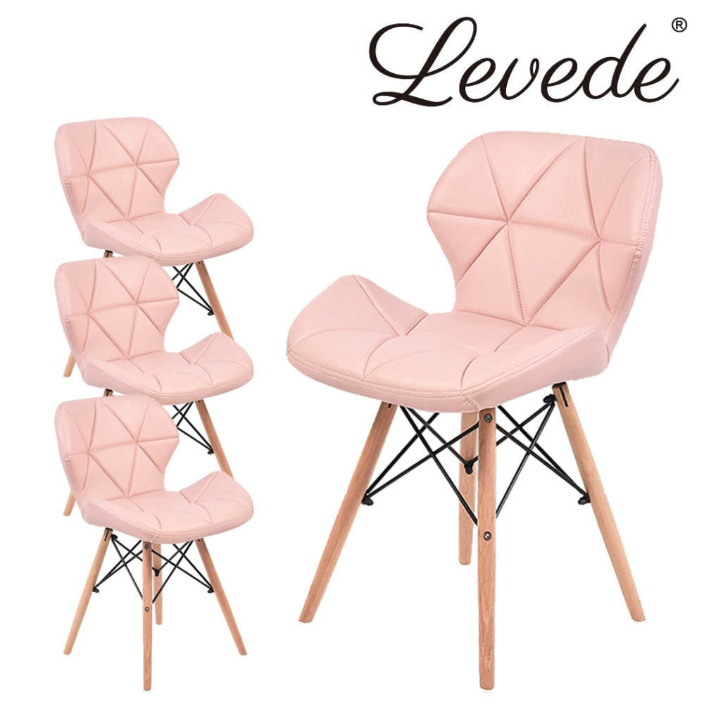 Levede 4x Retro Replica PU Leather Dining Chair Office Cafe Lounge Chairs Fast shipping On sale