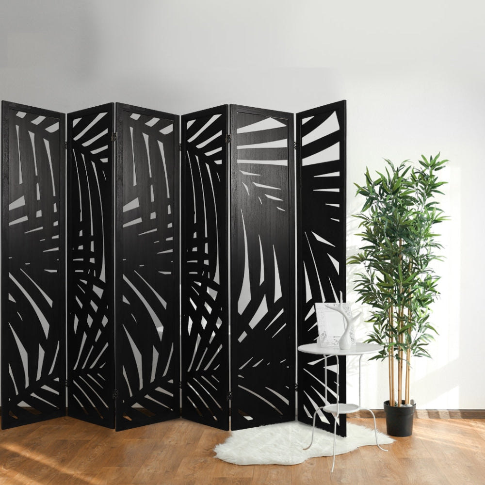 Levede 6 Panel Room Divider Folding Screen Partition Multi Sizes Wood Blcak Fast shipping On sale