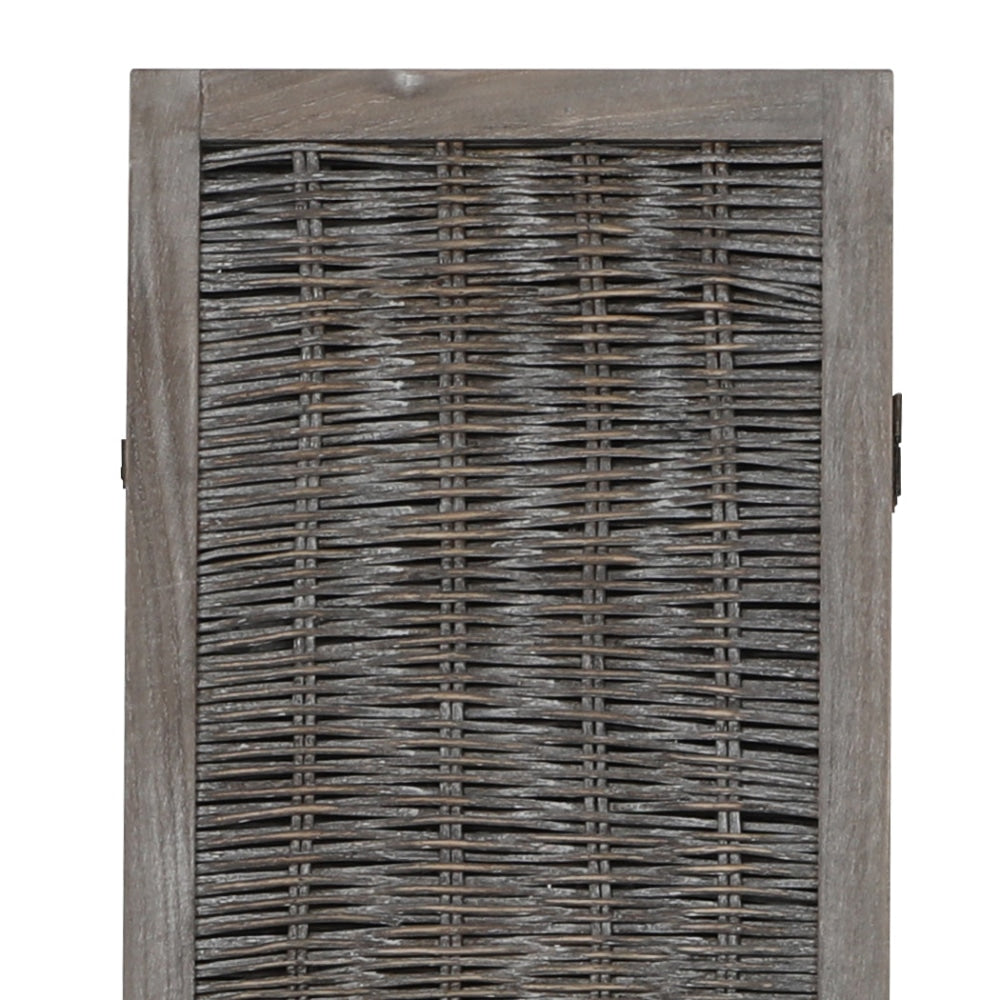 Levede 6 Panels Room Divider Screen Privacy Rattan Timber Fold Woven Grey Fast shipping On sale
