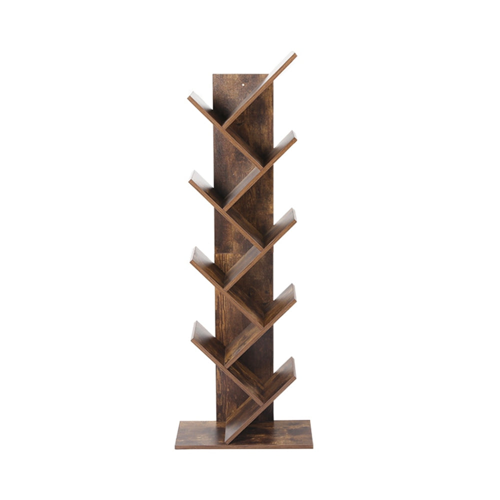 Levede 8-Tier Bookshelf Wooden Tree Bookcase Storage Home Decor Display Stand Fast shipping On sale