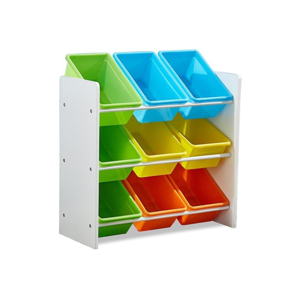 Levede 9 Bins Kids Toy Box Bookshelf Organiser Display Shelf Storage Rack Drawer Furniture Fast shipping On sale