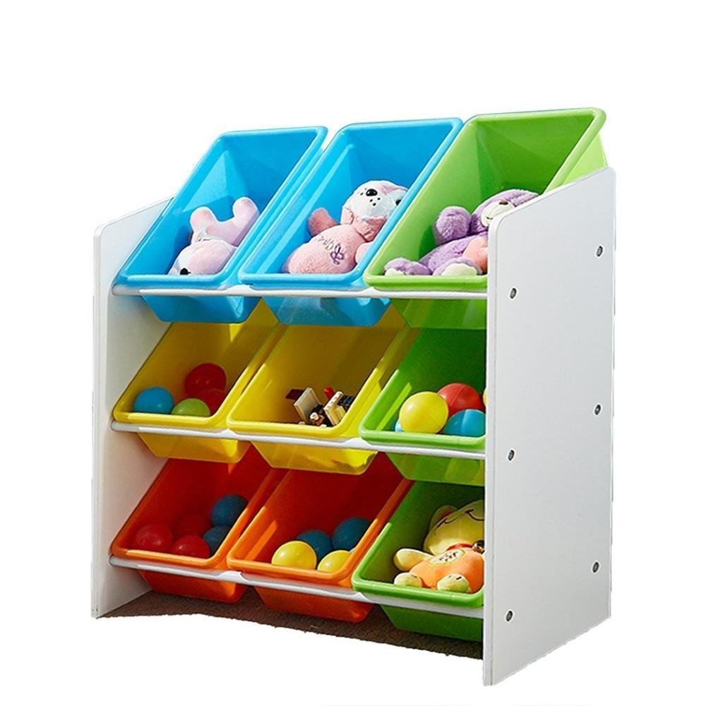 Levede 9 Bins Kids Toy Box Bookshelf Organiser Display Shelf Storage Rack Drawer Furniture Fast shipping On sale