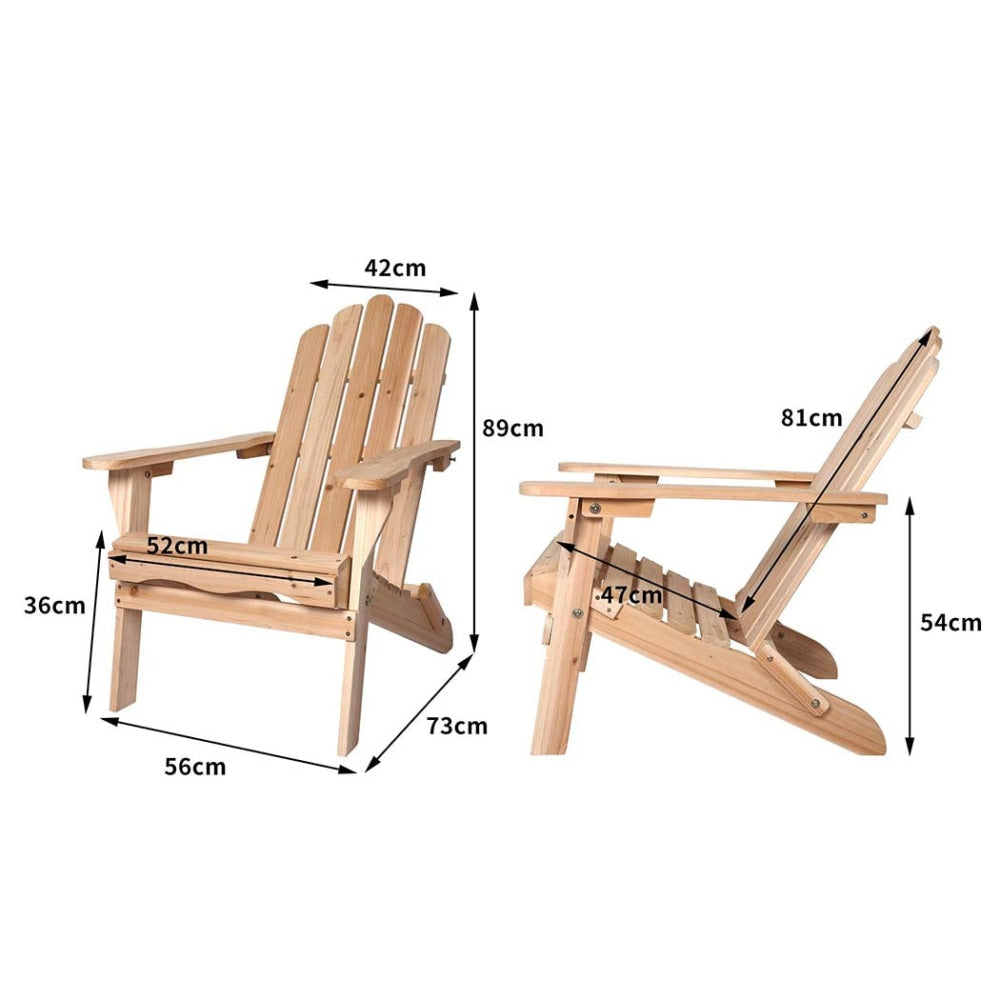 Levede Adirondack Chair Outdoor Furniture Beach Chairs Wooden Patio Garden Deck Fast shipping On sale