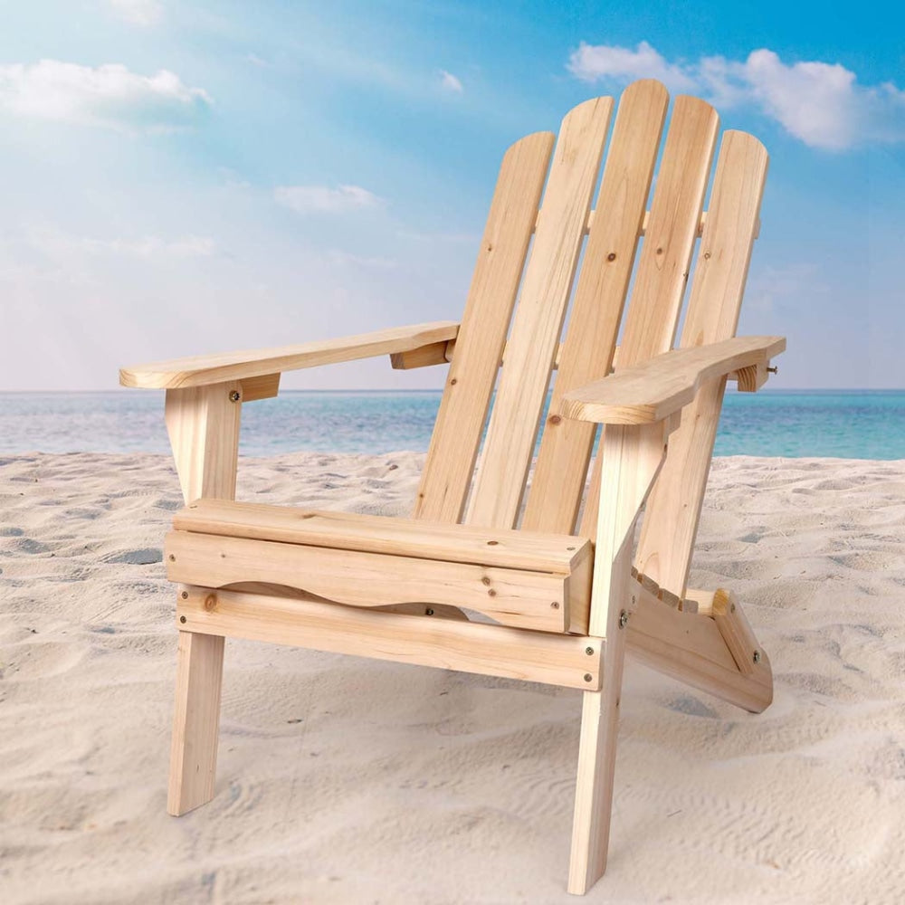 Levede Adirondack Chair Outdoor Furniture Beach Chairs Wooden Patio Garden Deck Fast shipping On sale