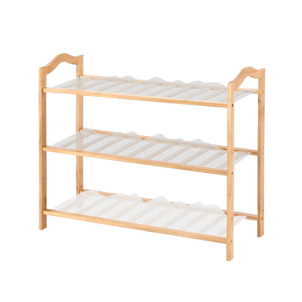 Levede Bamboo Shoe Rack Storage Wooden Organizer Shelf Stand 3 Tiers Layers 70cm Cabinet Fast shipping On sale