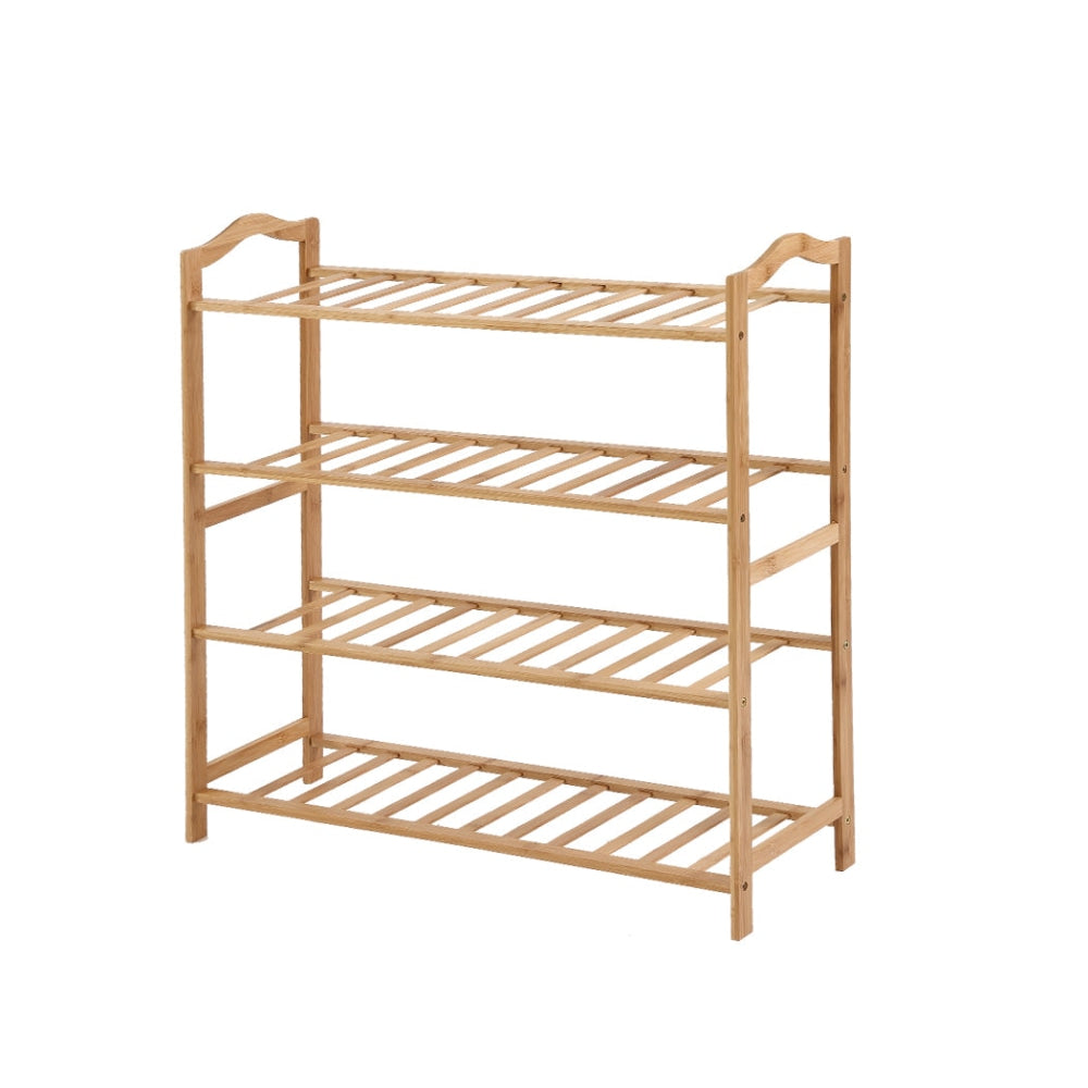 Levede Bamboo Shoe Rack Storage Wooden Organizer Shelf Stand 4 Tiers Layers 80cm Cabinet Fast shipping On sale