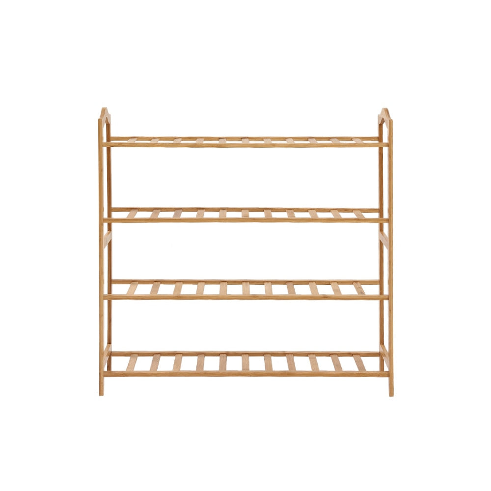Levede Bamboo Shoe Rack Storage Wooden Organizer Shelf Stand 4 Tiers Layers 80cm Cabinet Fast shipping On sale