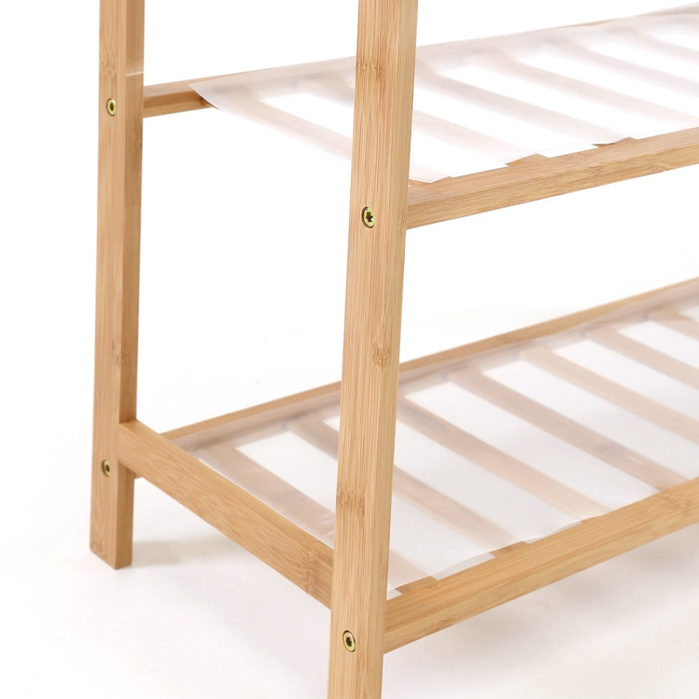 Levede Bamboo Shoe Rack Storage Wooden Organizer Shelf Stand 4 Tiers Layers 90cm Cabinet Fast shipping On sale