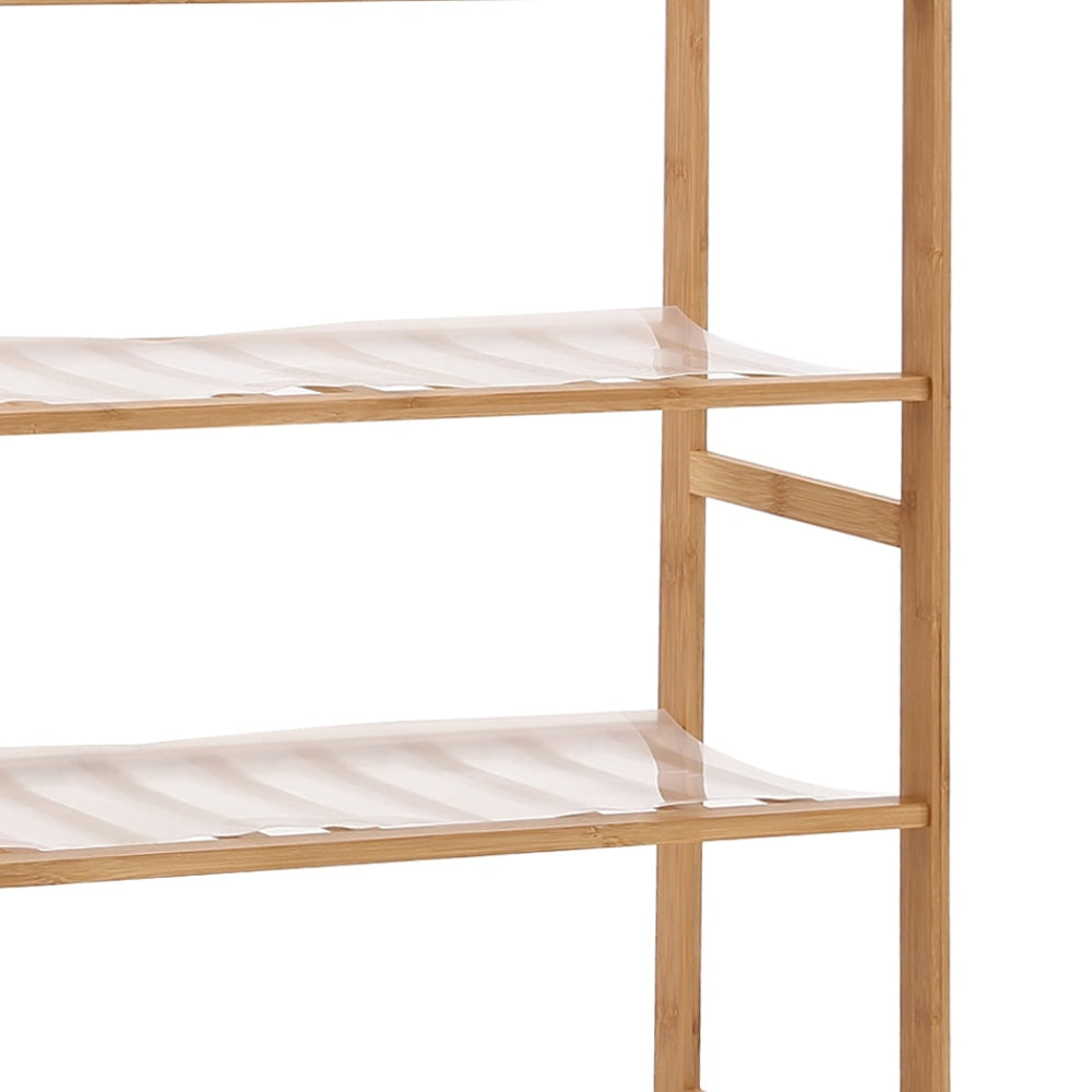 Levede Bamboo Shoe Rack Storage Wooden Organizer Shelf Stand 5 Tiers Layers 70cm Cabinet Fast shipping On sale