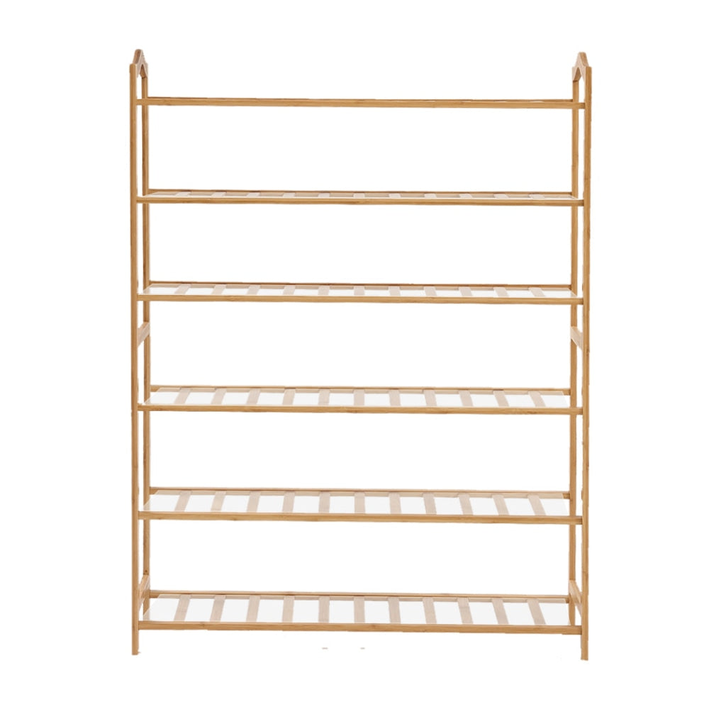 Levede Bamboo Shoe Rack Storage Wooden Organizer Shelf Stand 5 Tiers Layers 70cm Cabinet Fast shipping On sale