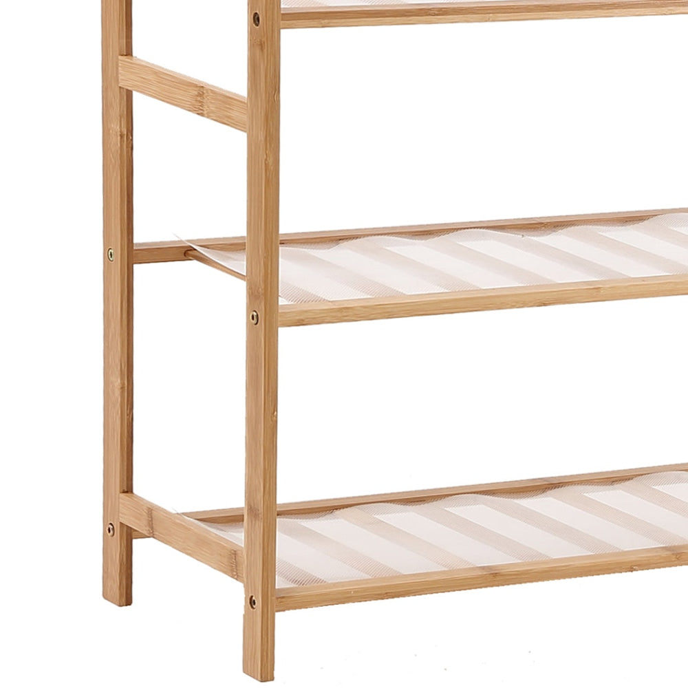 Levede Bamboo Shoe Rack Storage Wooden Organizer Shelf Stand 5 Tiers Layers 90cm Cabinet Fast shipping On sale