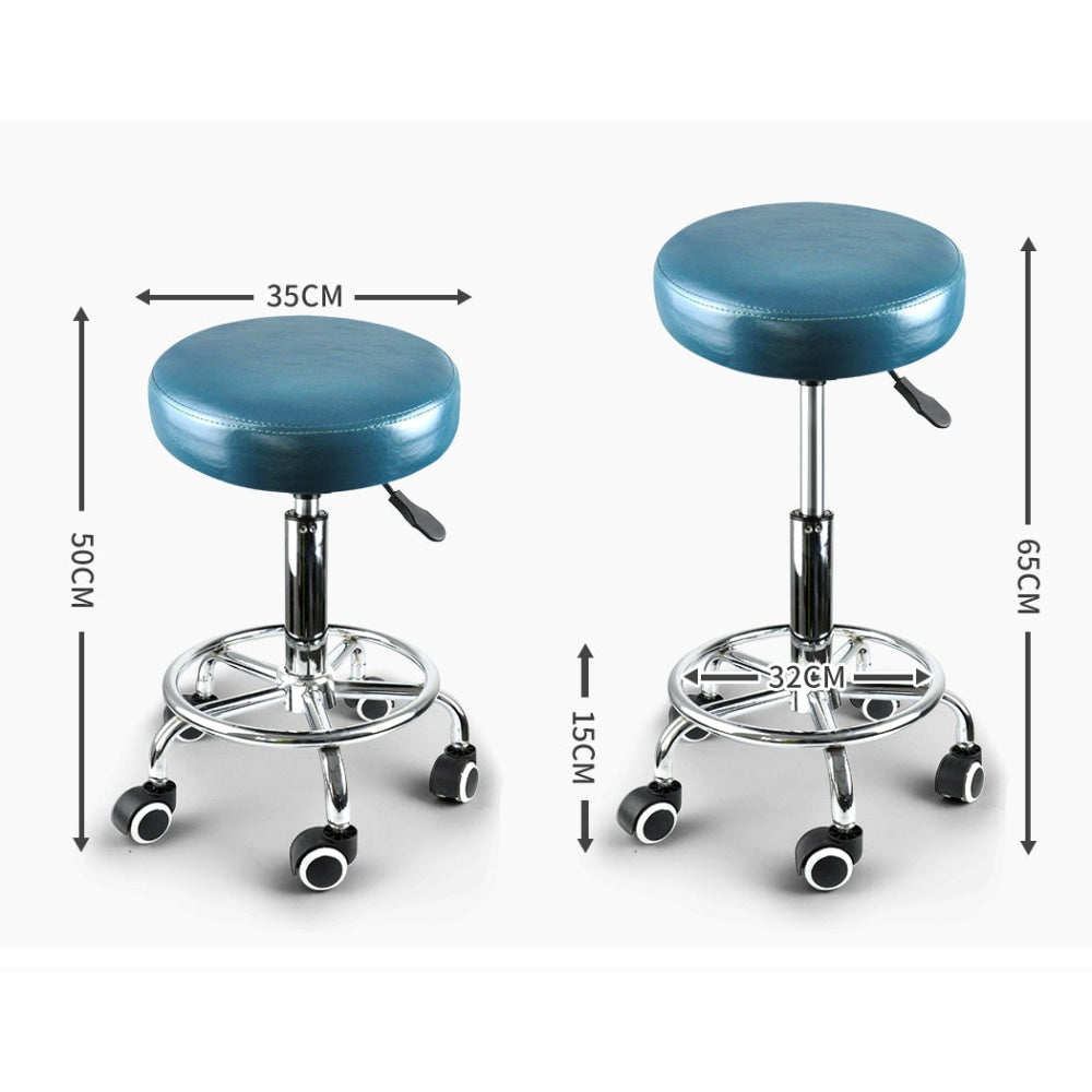 Levede Bar Stools Salon Stool Swivel Barber Dining Chair PU Hydraulic Lift Teal Fast shipping On sale
