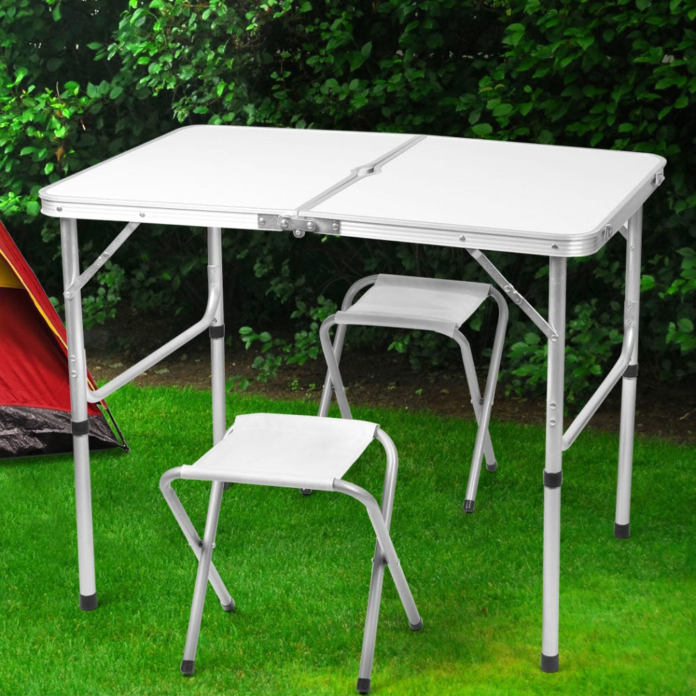 Levede Camping Table Chair Set Folding Portable Outdoor Foldable Picnic BBQ Desk Patio Umbrellas Fast shipping On sale