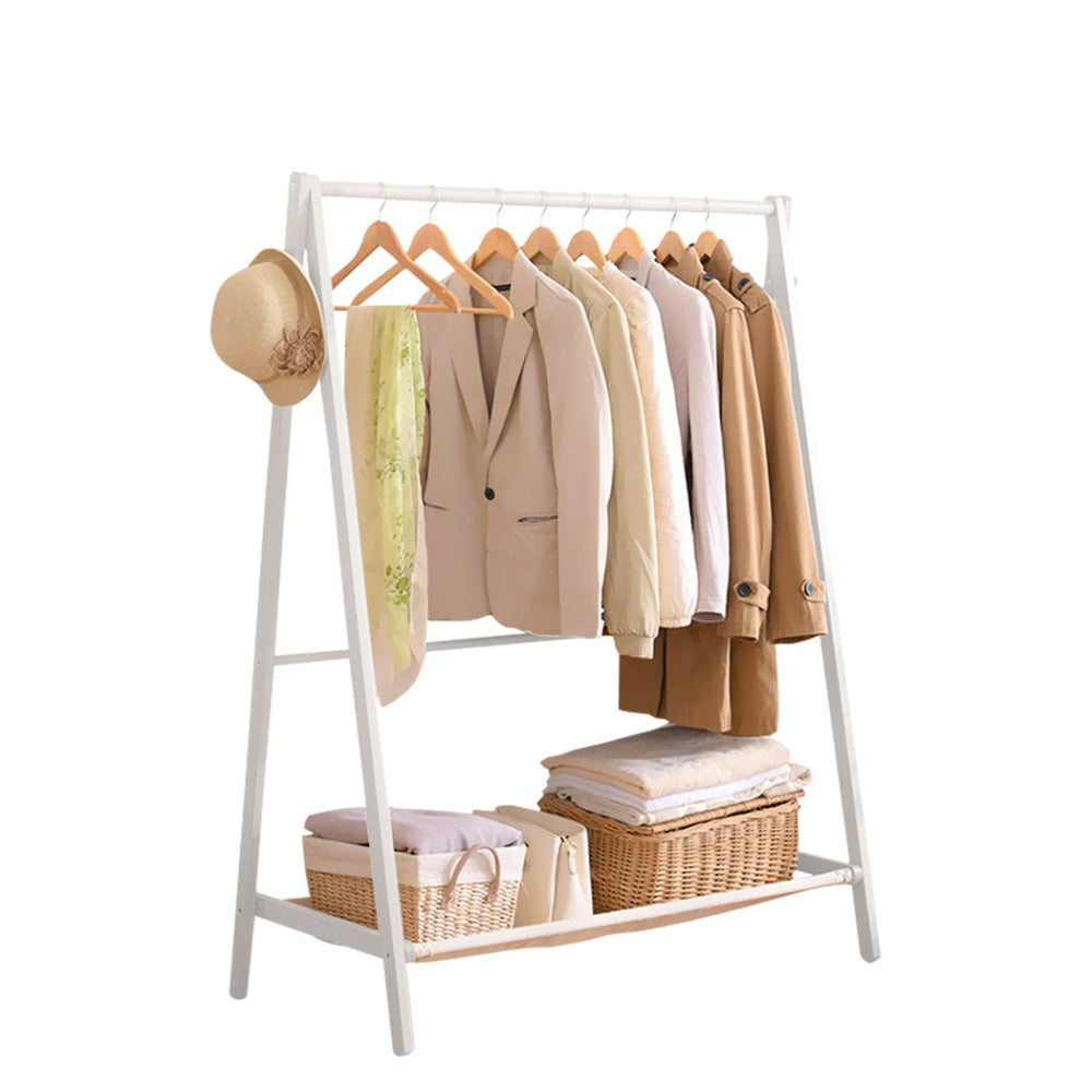 Levede Clothes Rack Wooden Garment Hanging Stand Closet Storage Organiser Shelf Wardrobe Fast shipping On sale
