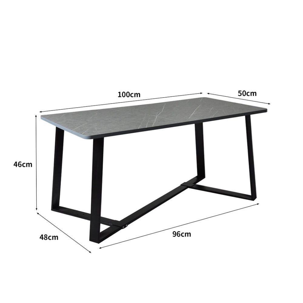 Levede Coffee Table Storage Dining Industrial Steel Legs Grey 100CMX50CM Fast shipping On sale